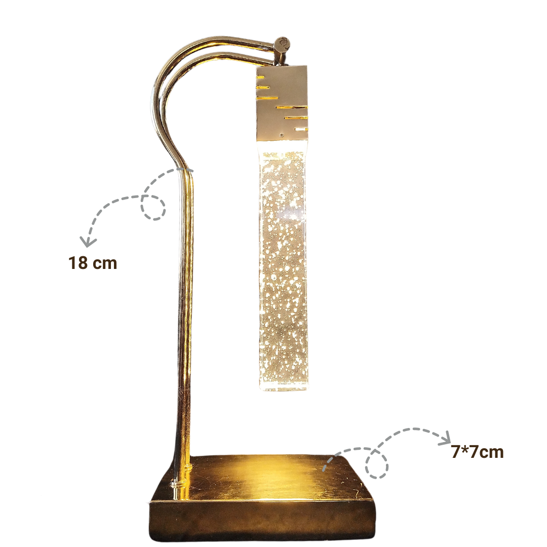 MES 1211 LÁMPARA DE MESA  PARAISO DORADA CRISTAL.